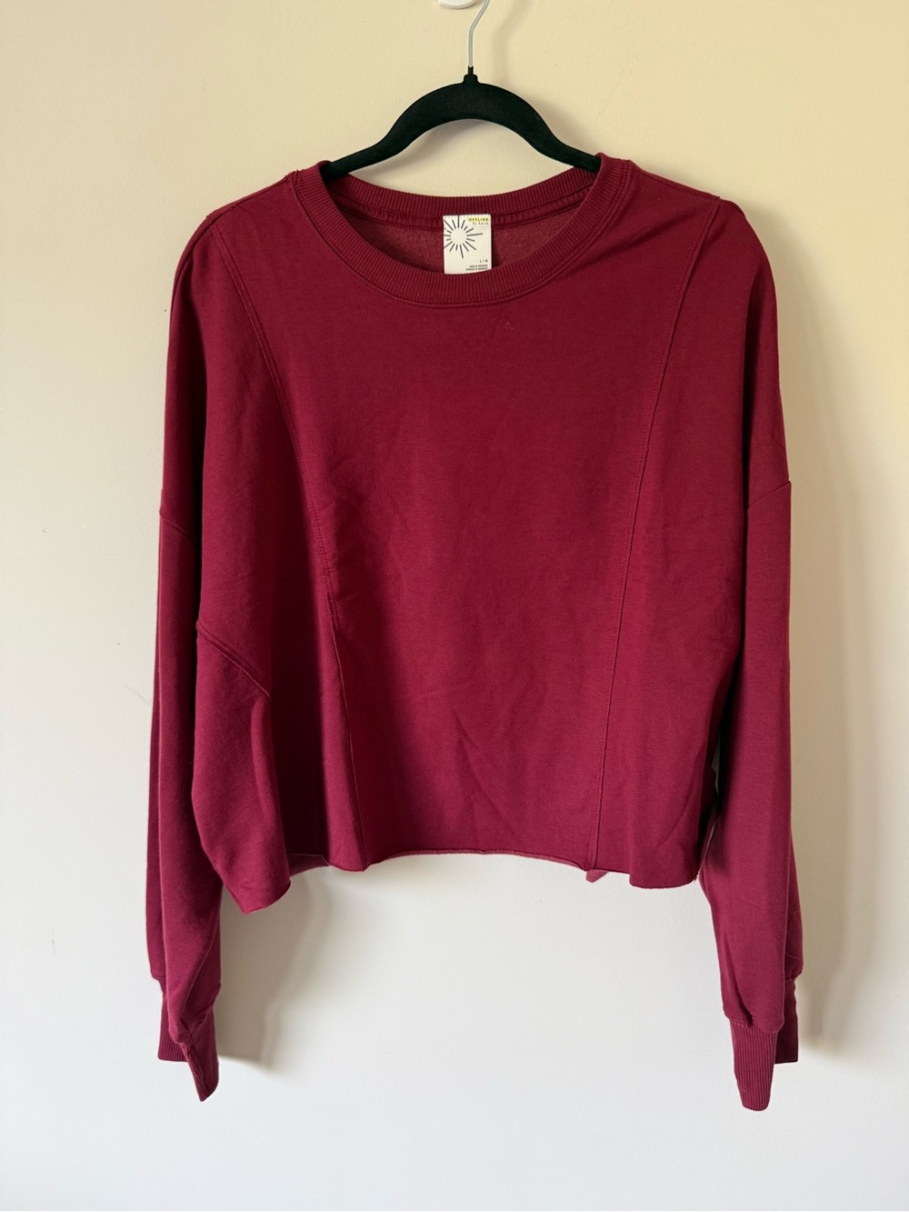 NWT AERIE OTT SEAMED CREWNECK - Picture 2 of 6